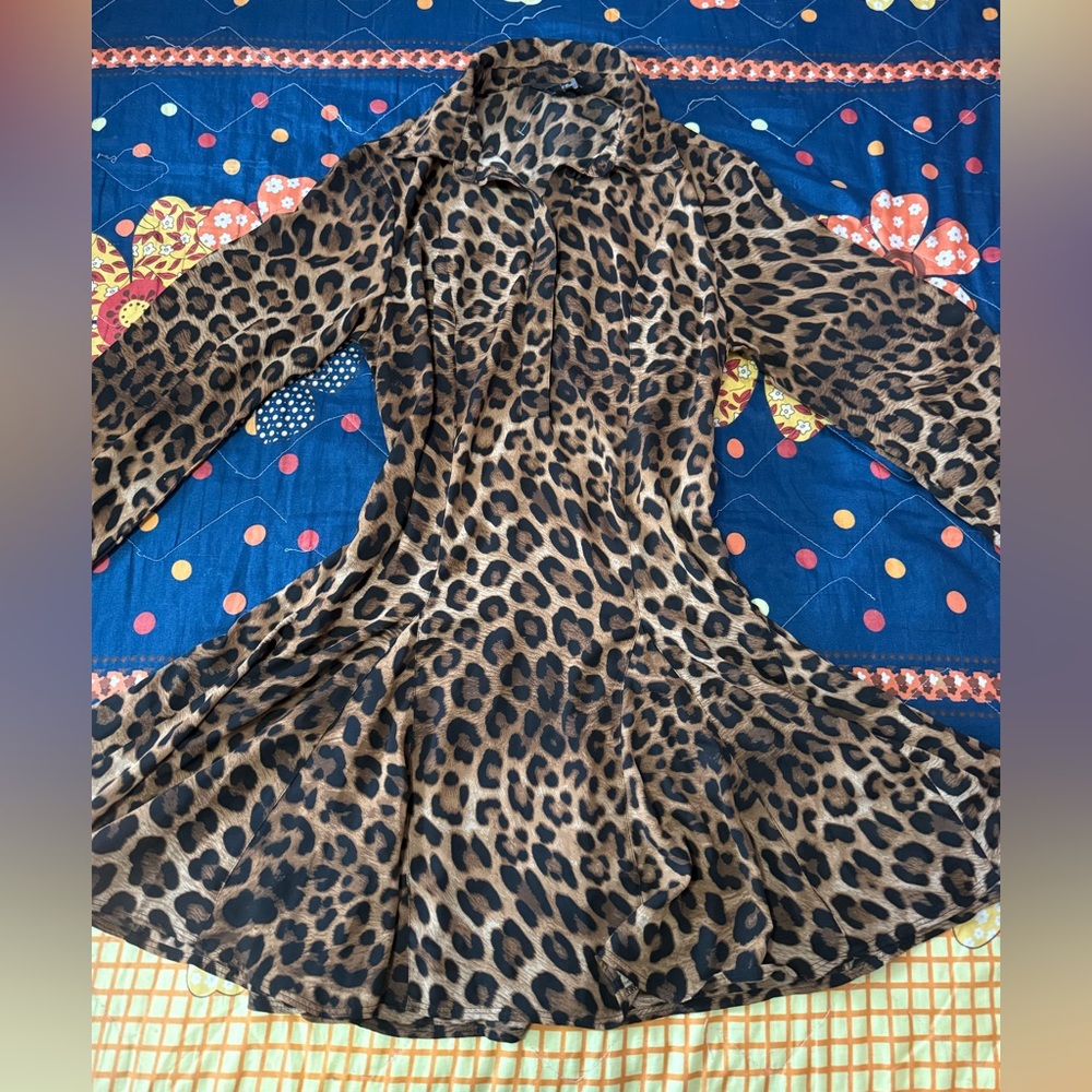 Next Brown Leopard Print Mini Dress